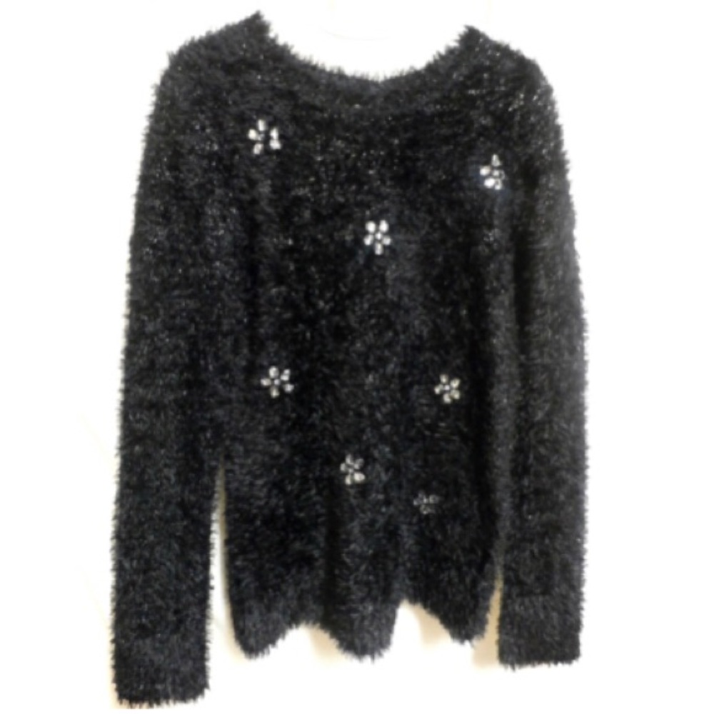 So Girl's Black/silver Top (Girl’s Size 10)